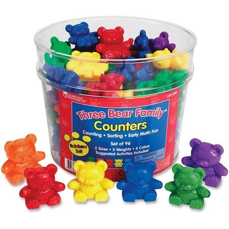 Learning Resources COUNTERS, BEARFAMILY, 96PC, 96PK LRNLER0744